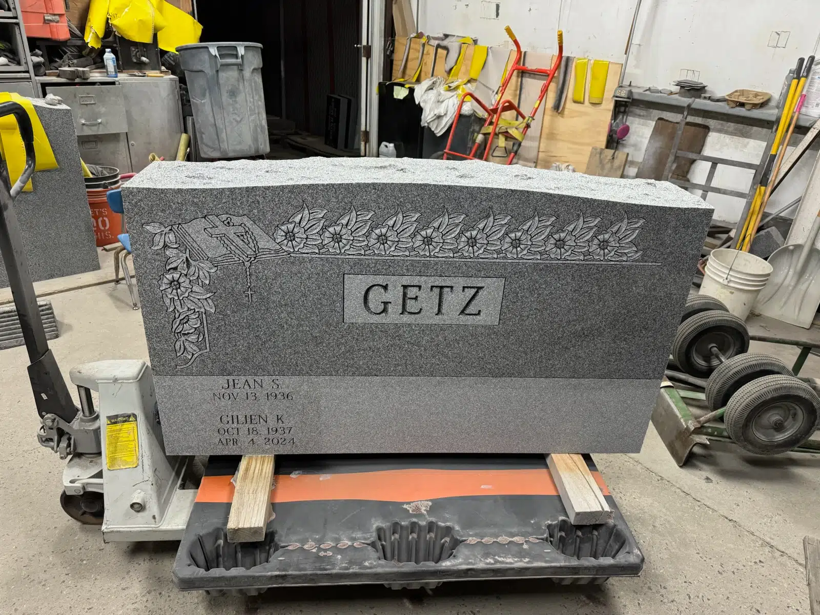 Bronze Headstone hand-carved by Bronze Memorial Shop in NJ — image 5